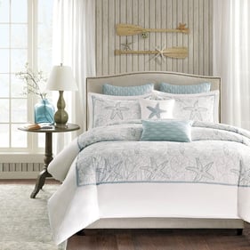 Olliix Harbor House Maya Bay White King Duvet Cover Mini Set