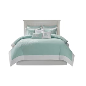 Olliix Harbor House Coastline Aqua Full Queen Duvet Cover Mini Set