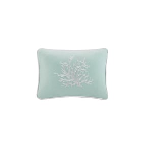 Olliix Harbor House Coastline Aqua Oblong Pillow