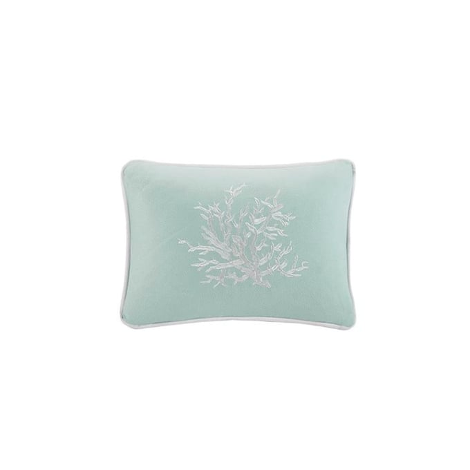 INK+IVY Kiran Embroidered Oblong Pillow in Blue