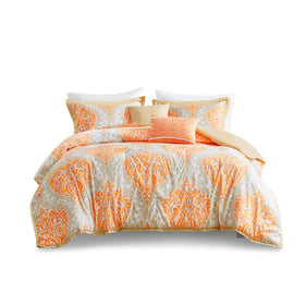 Olliix Intelligent Design Senna Orange Twin Twin XL Comforter Set