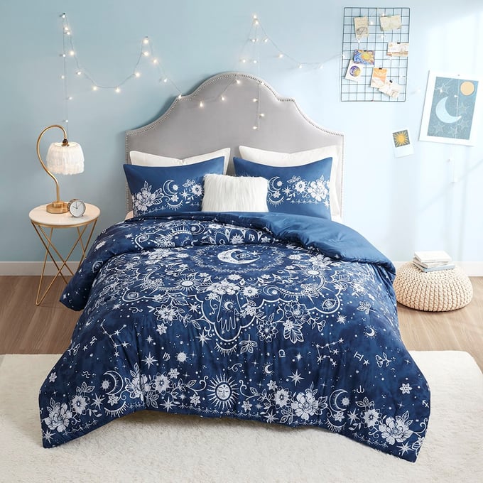 Mi Zone - Pipeline Comforter Set - Full/Queen - Navy