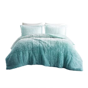 Olliix Intelligent Design Brielle Aqua Full Queen Comforter Mini Set