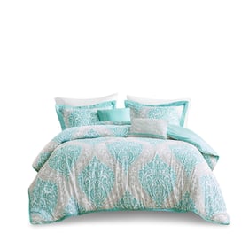 Olliix Intelligent Design Senna Aqua Twin Twin XL Comforter Set