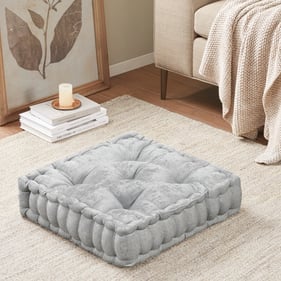 Olliix Intelligent Design Azza Grey Square Floor Pillow Cushion