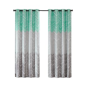 Olliix Intelligent Design Adel Aqua Printed Blackout Curtain Panel