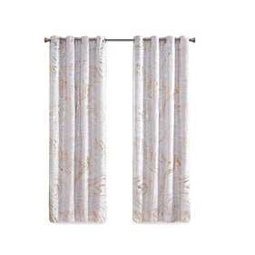 Olliix Intelligent Design Rebecca Blush Gold Grommet Top Blackout Curtain -...