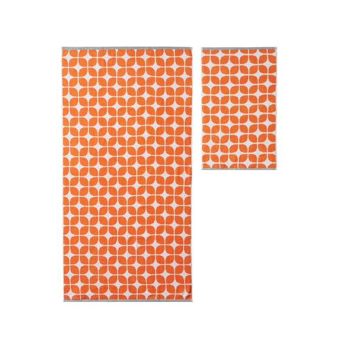 Intelligent Design Lita 6 Piece Cotton Jacquard Towel Set - Orange