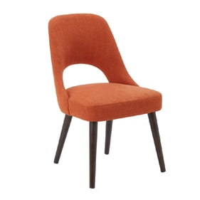 2 Olliix INK IVY Nola Orange Dark Brown Dining Chairs