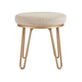 Olliix INK IVY Beverly Tan Gold Round Stool