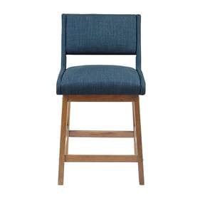 Olliix INK IVY Boomerang Navy Counter Height Stool