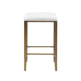 Olliix INK IVY Marino Ivory Backless Upholstered Counter Stool