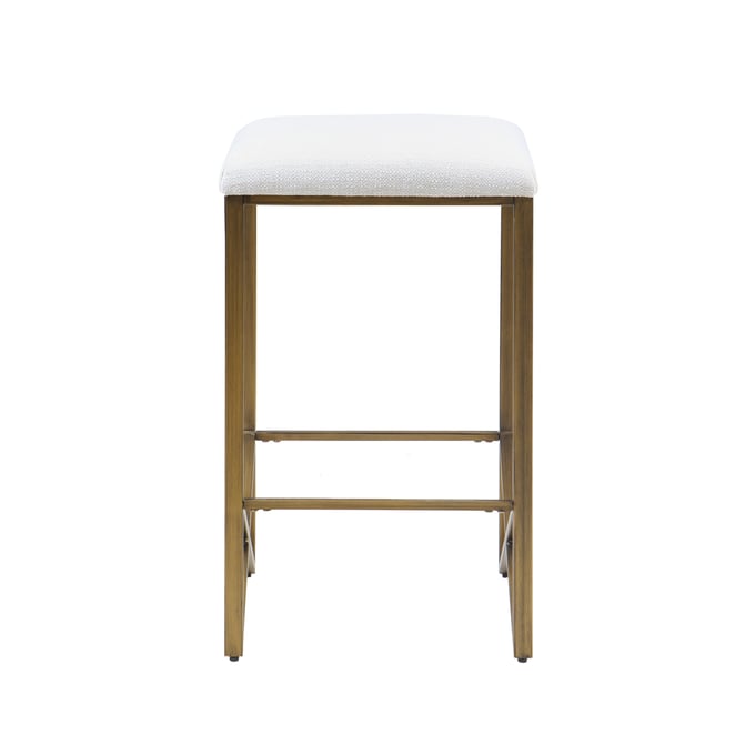 Olliix INK IVY Marino Ivory Backless Upholstered Counter Stool OLIX-II104-0490