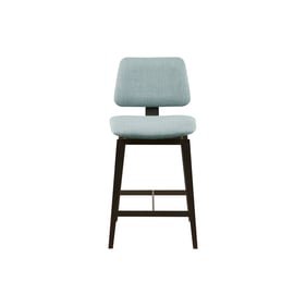 Olliix INK IVY Rogue Dusty Blue Armless 360 Degree Swivel Counter Stool