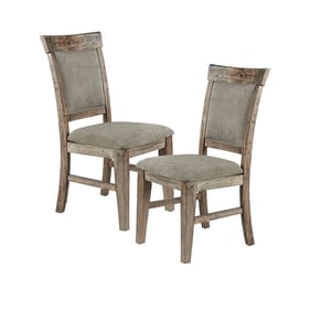 2 Olliix INK IVY Oliver Natural Grey Dining Side Chairs