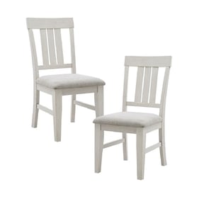 2 Olliix INK IVY Sonoma Reclaimed White Dining Chairs