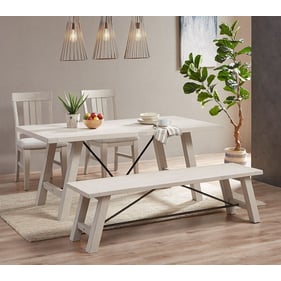 Olliix INK IVY Sonoma Reclaimed White 4pc Dining Room Set