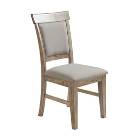 2 Olliix INK IVY Oliver Cream Grey Dining Side Chairs