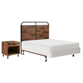 Olliix INK IVY Renu Light Brown 2pc Bedroom Set with Queen Headboard