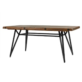 Olliix INK IVY Trestle Reclaimed Brown Dining Gathering Table