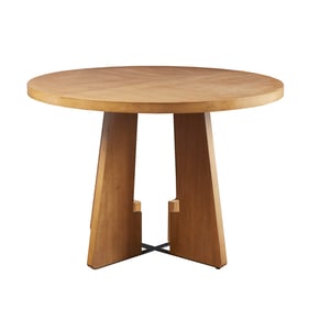 Olliix INK IVY Kennedy Pecan 44 Inch Round Dining Table