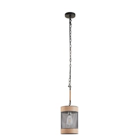 Olliix INK IVY Orion Natural Black Mesh Cylinder Pendant