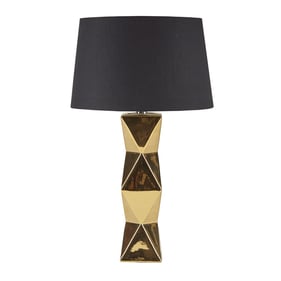 Olliix INK IVY Kenlyn Gold Geometric Ceramic Table Lamp