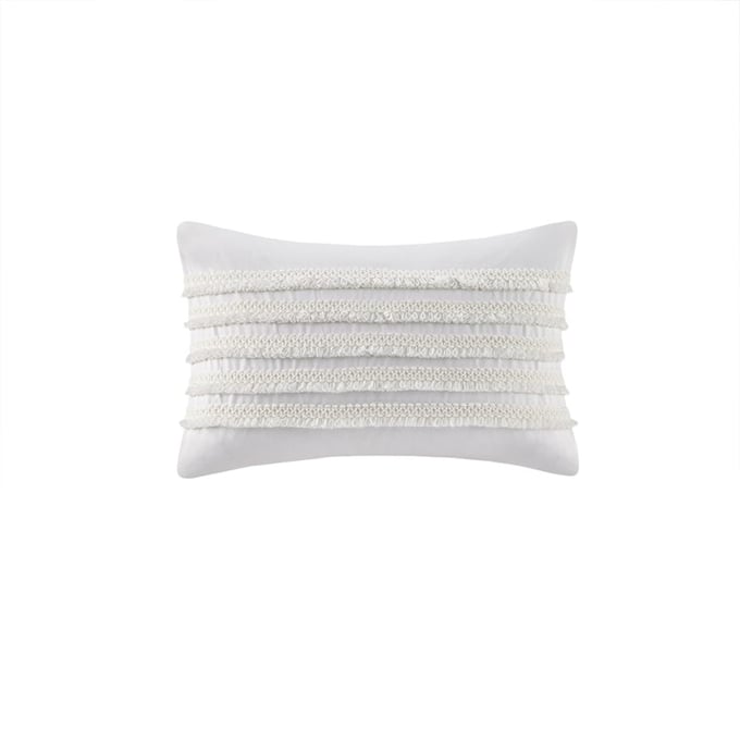 Olliix INK IVY Daria Ivory Cotton Oblong Pillow OLIX-II30-1086