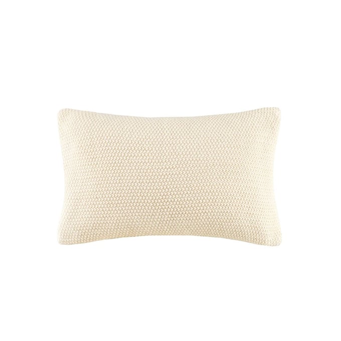 Olliix INK IVY Bree Knit Ivory Oblong Pillow Cover OLIX-II30-740