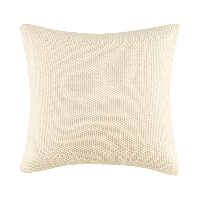 Olliix INK IVY Bree Knit Ivory Euro Pillow Cover OLIX-II30-871