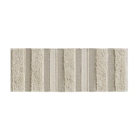 Olliix INK IVY Asher Natural Texture Stripe Bath Rug