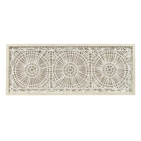 Olliix INK IVY Henna Off White Framed Medallion Rice Paper Shadow Box Wall ...