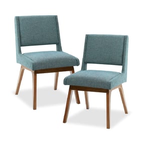 2 Olliix INK IVY Boomerang Blue Dining Chairs