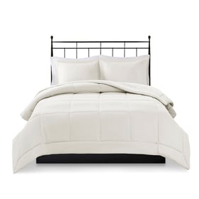 Olliix Madison Park Sarasota Ivory King Cal King Alternative Comforter Mini...