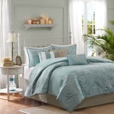 Olliix Madison Park Baxter Seafoam Sage King 7pc Comforter Set