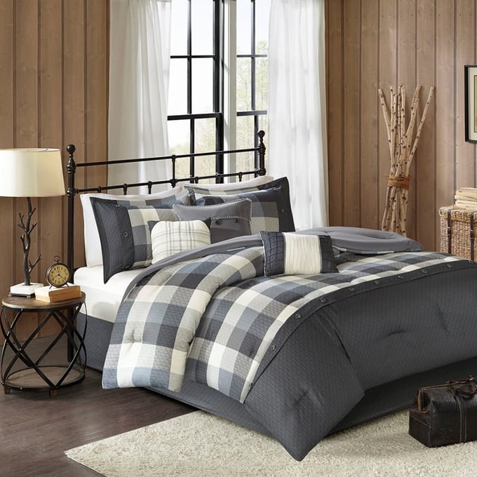 Woolrich Bitter Creek California King Comforter Set in Grey/Brown