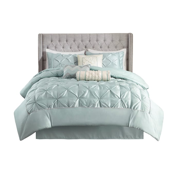 Olliix Madison Park Laurel Seafoam Cal King 7pc Tufted Comforter