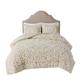 Olliix Madison Park Laetitia Taupe Full Queen Comforter Set