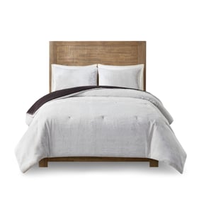 Olliix Madison Park Sawyer Ivory King Cal King Down Alternative Comforter S...