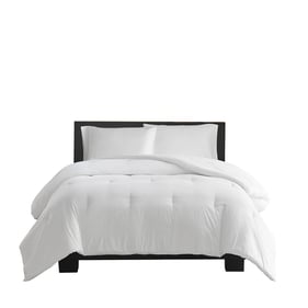 Olliix Madison Park Honeycomb Textured White Full Queen Oversized Down Alte...