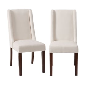 2 Olliix Madison Park Brody Cream Wing Dining Chairs