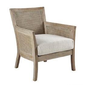 Olliix Madison Park Diedra Cream Natural Cane Armchair