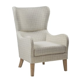 Olliix Madison Park Arianna Linen Swoop Wing Chair