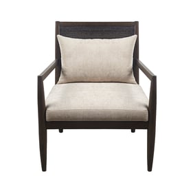 Olliix Madison Park Lillie Brown Handcrafted Seagrass Back Armchair