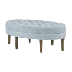 Olliix Madison Park Martin Dusty Blue Surfboard Tufted Ottoman