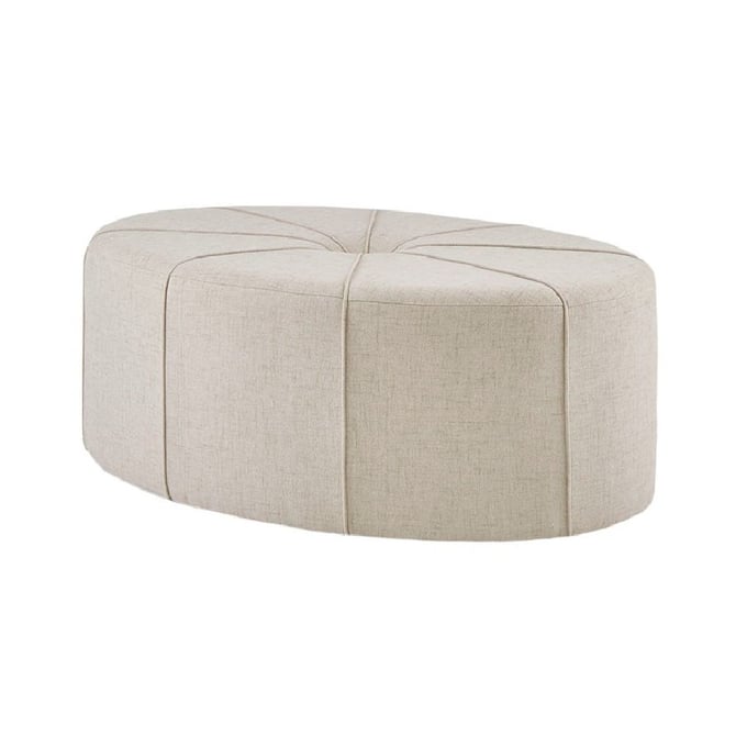 Olliix Madison Park Ferris Cream Oval Ottoman OLIX-MP101-0712