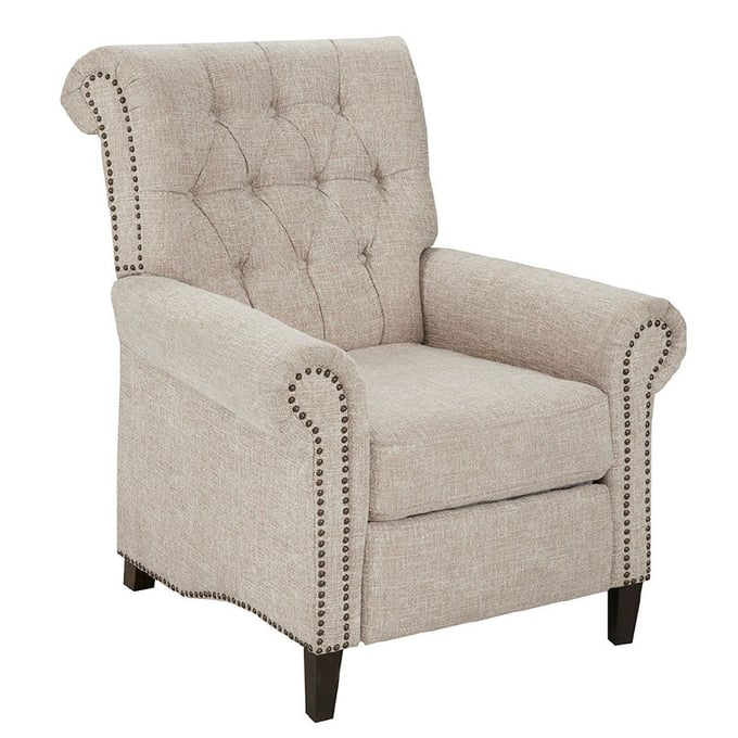 Olliix Madison Park Aidan Cream Push Back Recliner OLIX-MP103-0609