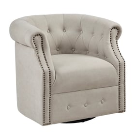 Olliix Madison Park Owen Beige Swivel Chair