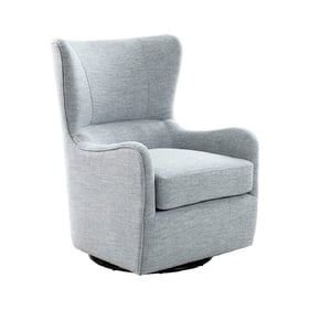 Olliix Madison Park Arianna Light Blue Swivel Glider Chair