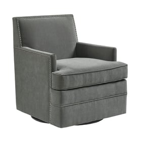 Olliix Madison Park Circa Grey Swivel Chair